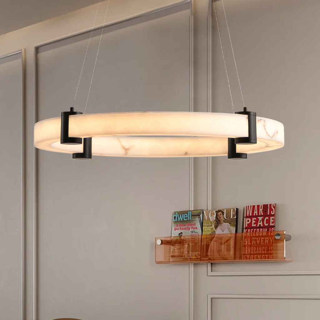 Marble Finish Chandelier for Dining Room & Kitchen