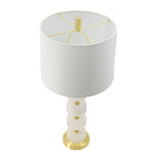 Marble table lamp on living room side table as decorative piece