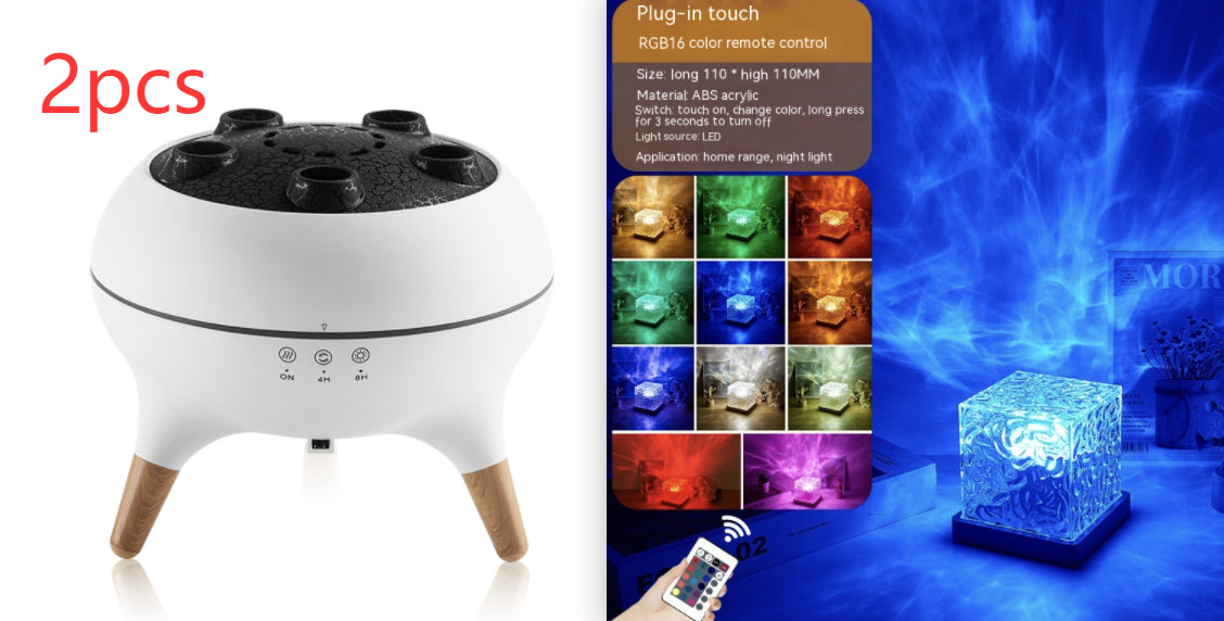 RGB crystal water ripple night light – view 12