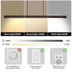 Walnut linear pendant light in modern kitchen setting