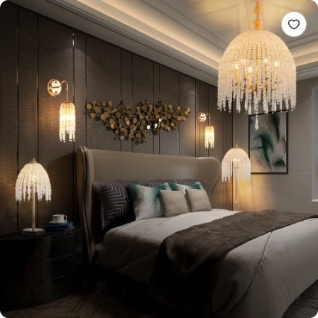 3-Light Crystal Floor Lamp – Vintage Waterfall Design with Marble Base for Living Room