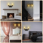 3-Light Matte Black Wall Sconce with Clear Glass Shade – Bathroom Vanity & Hallway Light