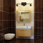 3-Light Matte Black Wall Sconce with Clear Glass Shade – Bathroom Vanity & Hallway Light