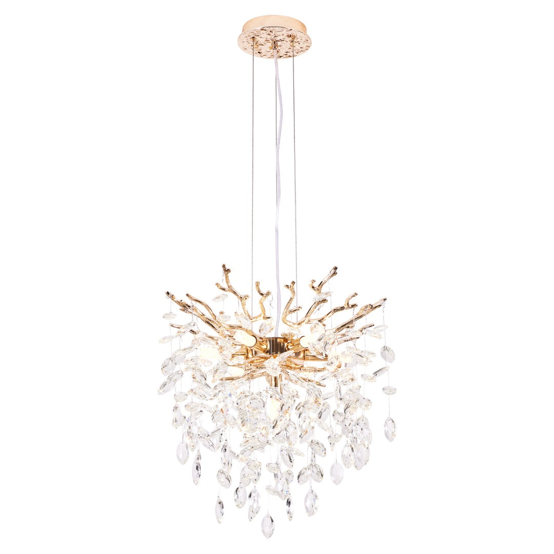 tree branch chandelier with crystal accents gold finish dining room