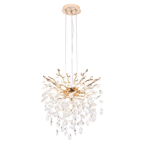 tree branch chandelier with crystal accents gold finish dining room
