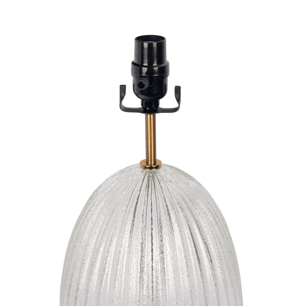 Ribbed glass lamp dimensions and linen shade size reference