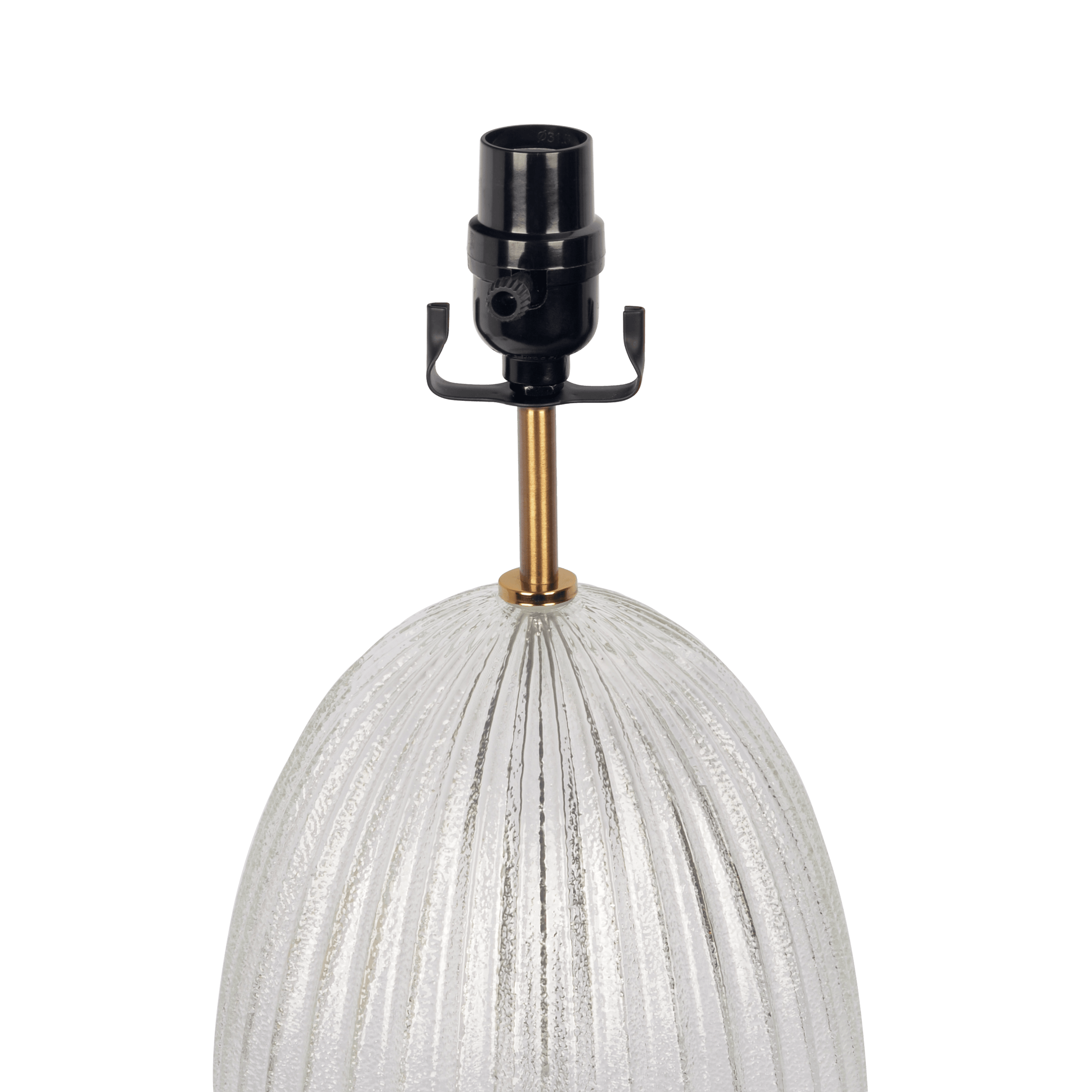Ribbed glass lamp dimensions and linen shade size reference