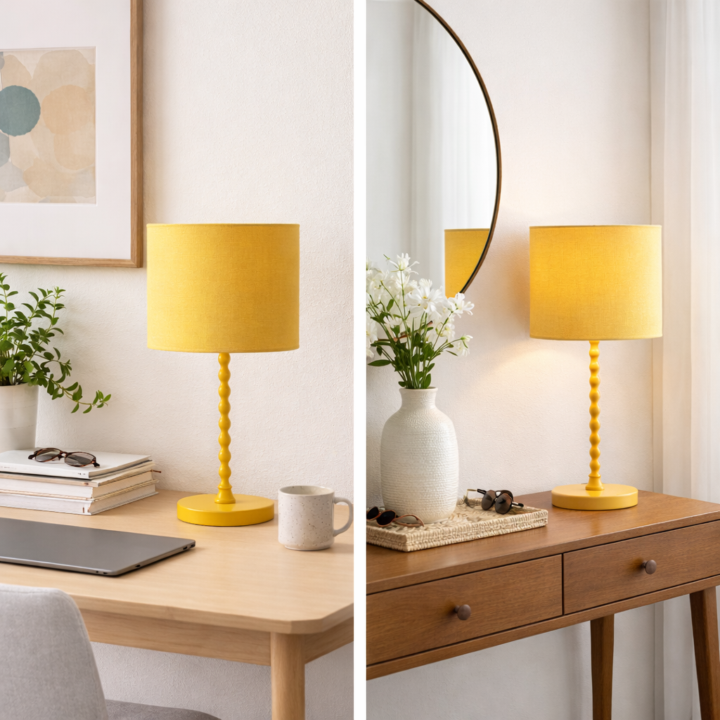 European style gold table lamp close-up of shade and base