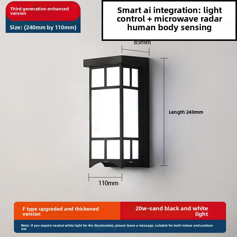 Outdoor Motion Sensor LED Wall Light – 30W IP65 Waterproof Security Light