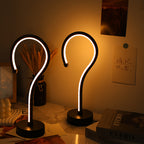 2-pack creative question mark USB table lamp – main product view