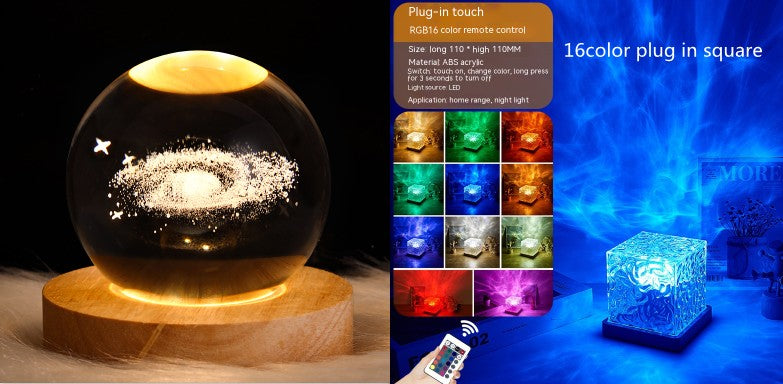 RGB crystal water ripple night light – view 13