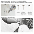 adjustable CCT 3000K 6000K crystal chandelier close-up detail