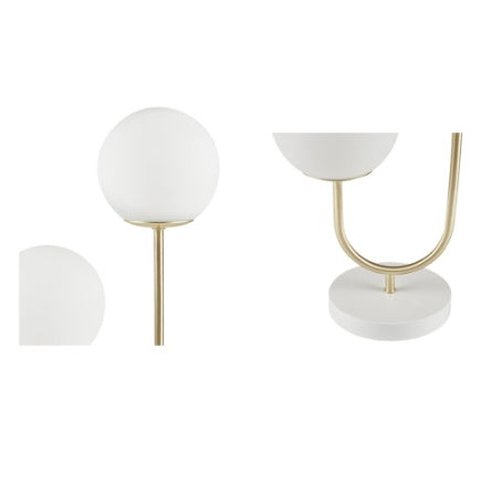 Contemporary 2-light globe lamp in living room ambient setting