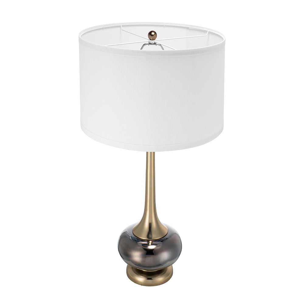 Glass drum shade lamp assembly and dimensions guide