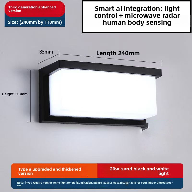 Outdoor Motion Sensor LED Wall Light – 30W IP65 Waterproof Security Light