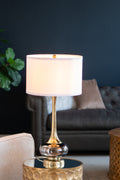 Glass drum shade table lamp 15x29cm – main product view