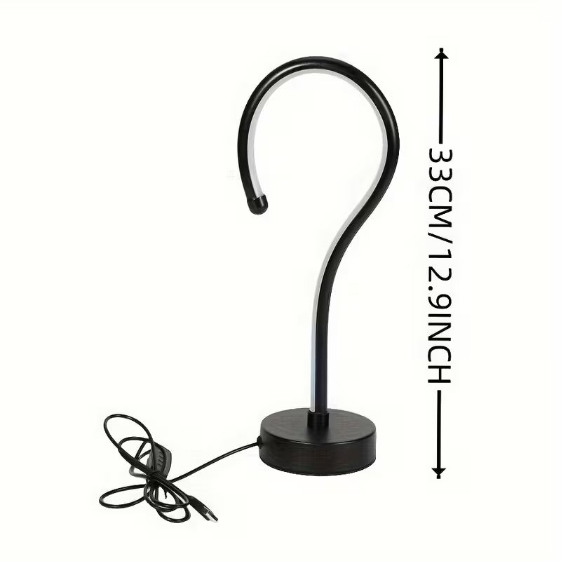 Creative question mark lamp pair as decorative bedroom accent