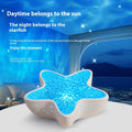 Rotating starfish night light in blue projection mode