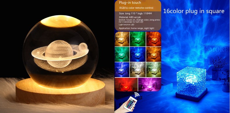 RGB crystal water ripple night light – view 14