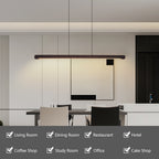 51-inch walnut pendant light dimensions and size reference