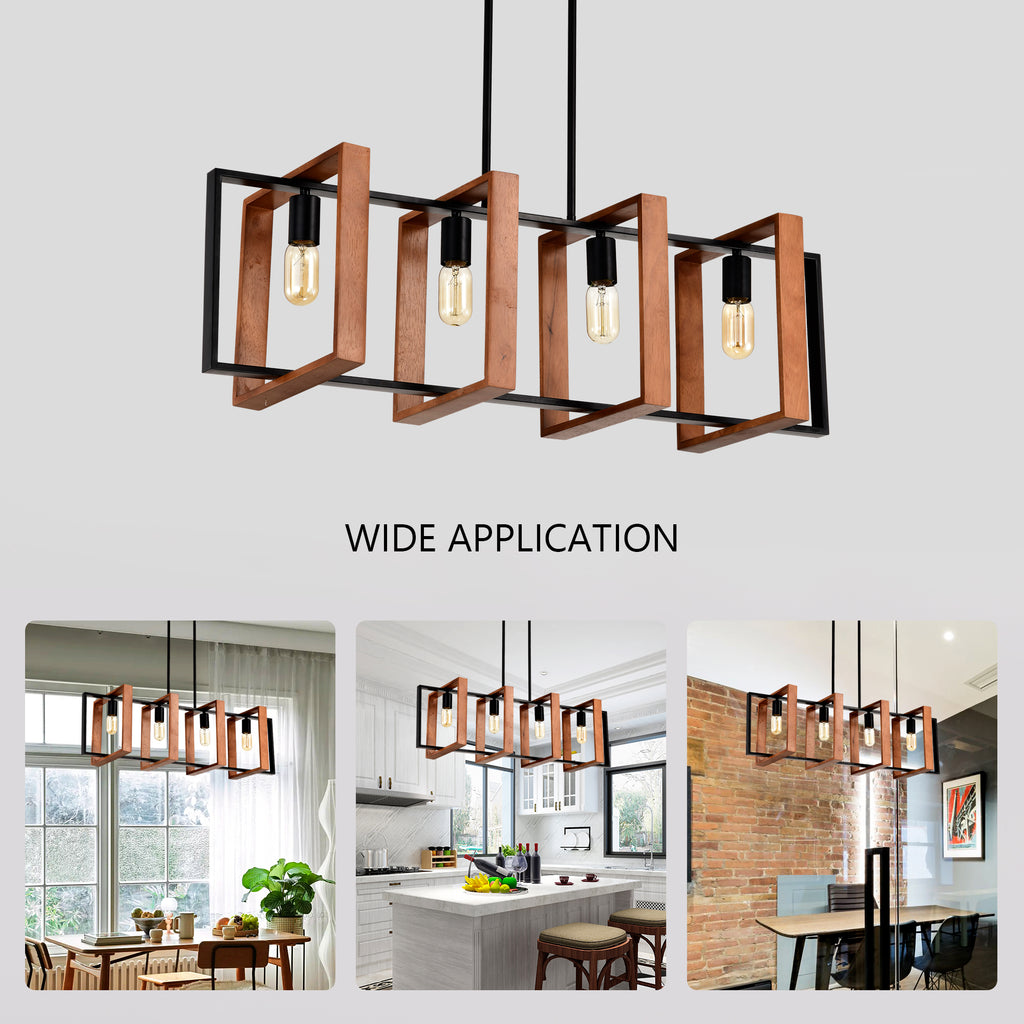 36-inch rectangular farmhouse chandelier dimensions and size guide