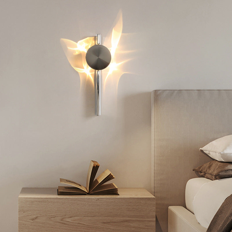 Minimalist Stainless Steel Projection Wall Lamp – 3W LED Art Light