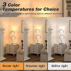 Creative question mark desk lamp in 3-color mode on bedroom desk