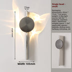 Minimalist Stainless Steel Projection Wall Lamp – 3W LED Art Light