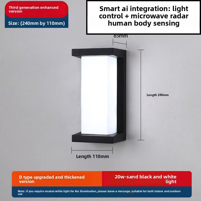 Outdoor Motion Sensor LED Wall Light – 30W IP65 Waterproof Security Light