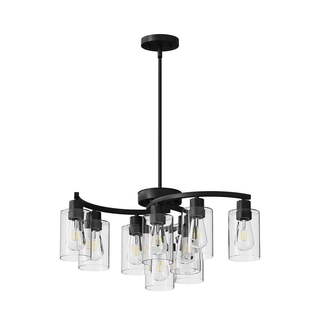 adjustable height chandelier installed on ceiling