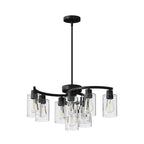 adjustable height chandelier installed on ceiling