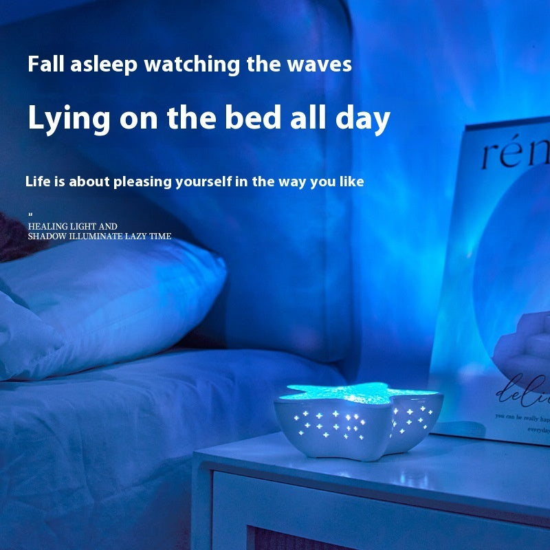 Starfish water ripple projection night light – main product view