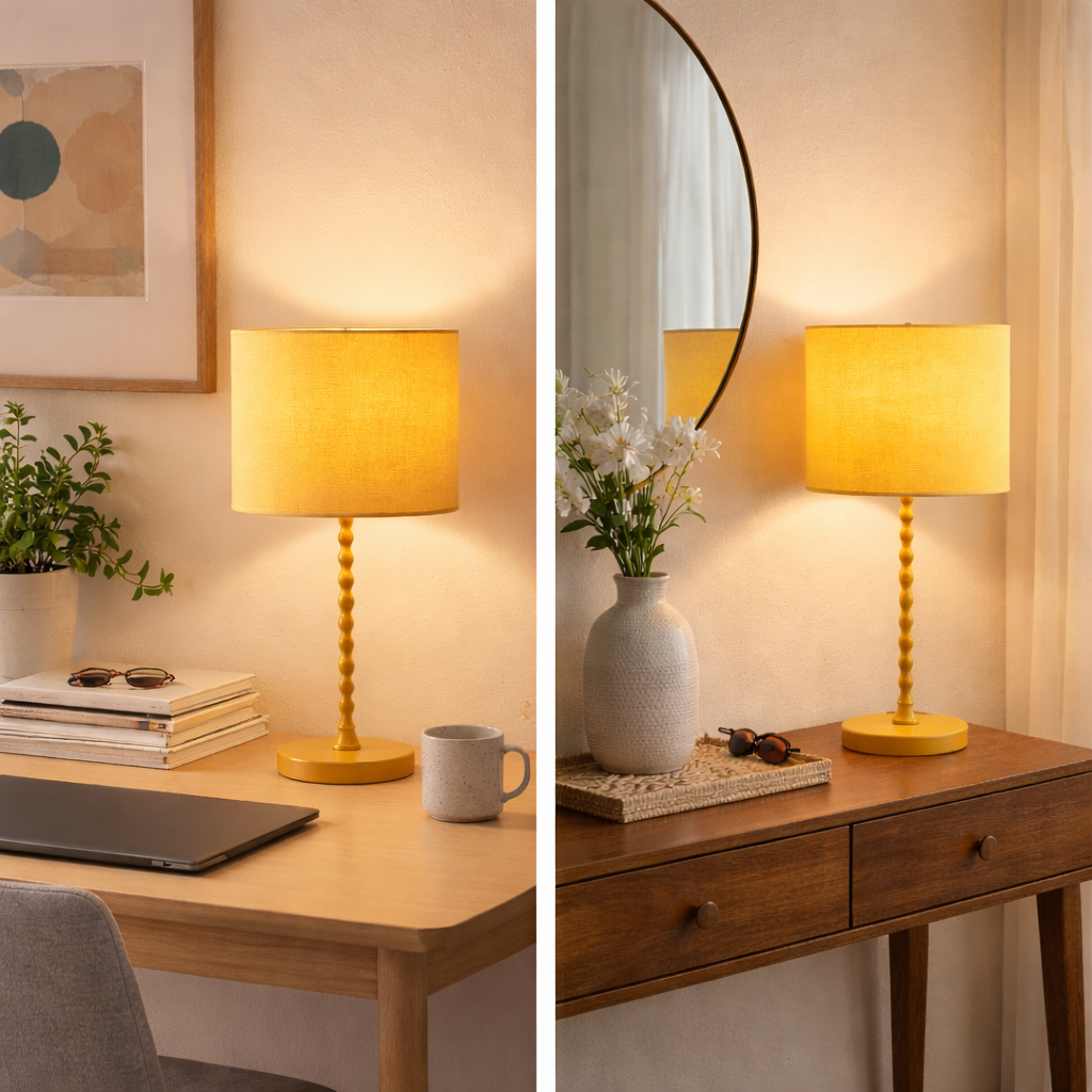 Ochre gold lamp dimensions and electrical specifications