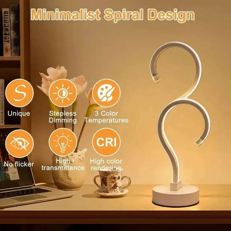 USB dimmable question mark lamp close-up of base and design