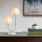 Metal 2-light globe table lamp – main product view