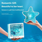 Water ripple starfish lamp glowing on kids room nightstand