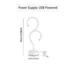 Question mark table lamp as bedroom aesthetic decor piece
