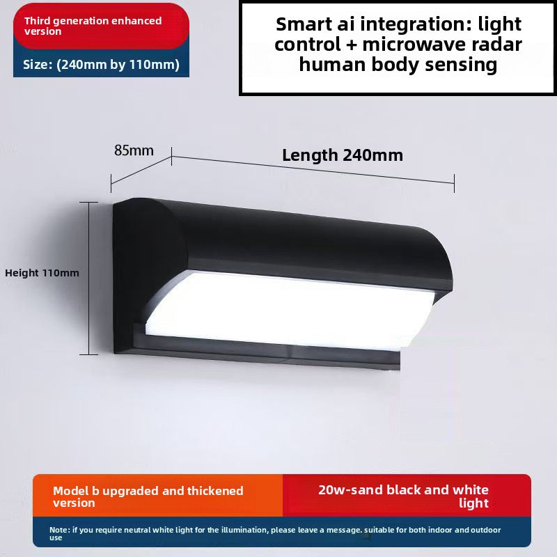 Outdoor Motion Sensor LED Wall Light – 30W IP65 Waterproof Security Light