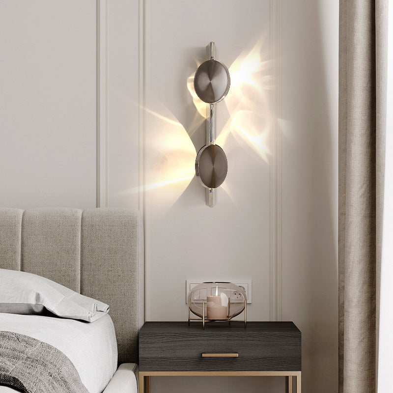 Minimalist Stainless Steel Projection Wall Lamp – 3W LED Art Light