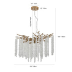 Crystal chandelier light refraction and ambiance in elegant room setting