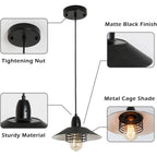 Spring frame pendant light dimensions and size guide