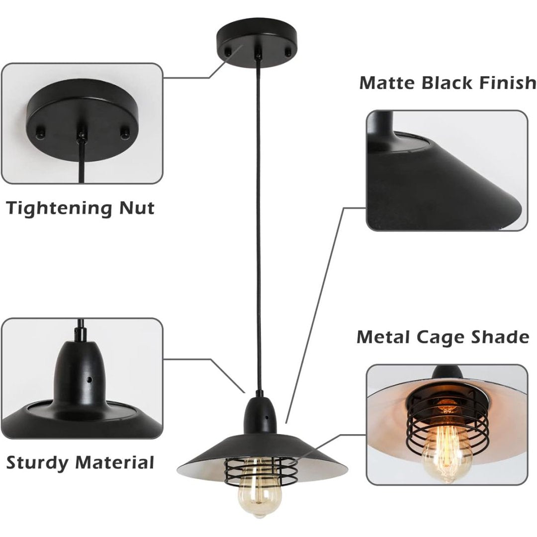 Spring frame pendant light dimensions and size guide