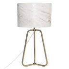 Marble lampshade close-up on 110V bronze table lamp