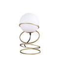 Gold spiral stand table lamp packaging and components included