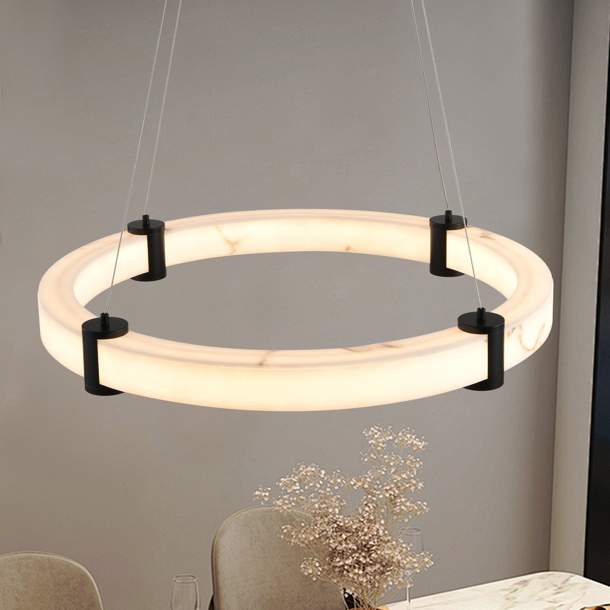 Minimalist LED pendant light enhancing modern home decor