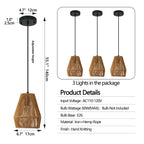 Rustic modern dining room lighting with pendant set